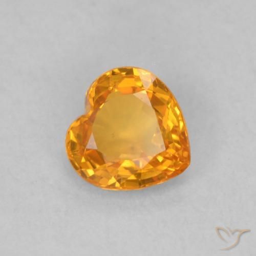 9,17 ctw natürlicher Honig-orange Saphir, Herz, VS