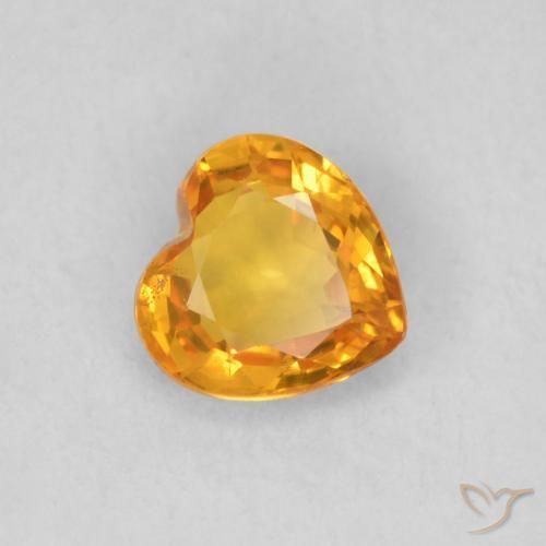 9,17 ctw natürlicher Aprikose Orange Saphir, Herz, VS
