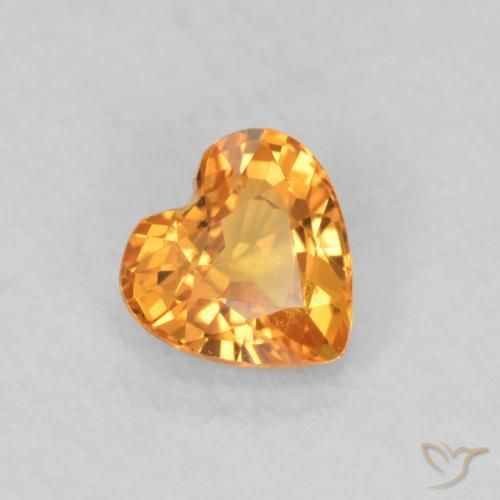 9,17 ctw natürlicher hellorange Saphir, Herz, VS