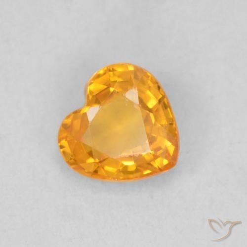 9,17 ctw natürlicher hellorange Saphir, Herz, VS