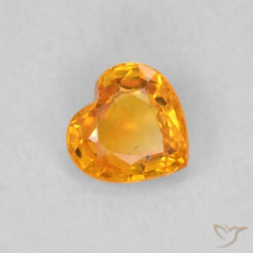 9,17 ctw natürlicher hellorange Saphir, Herz, VS