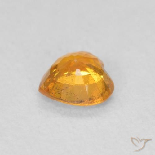 9,17 ctw natürlicher Honig-orange Saphir, Herz, VS