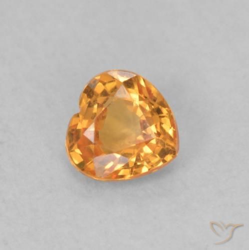 9,17 ctw natürlicher Aprikose Orange Saphir, Herz, VS