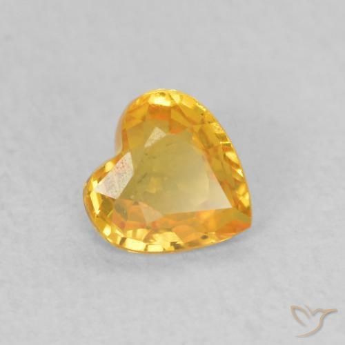 9,17 ctw natürlicher Orange-Gold Saphir, Herz, VS