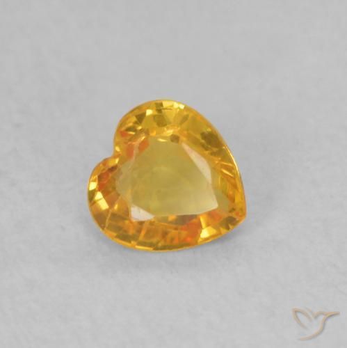 9,17 ctw natürlicher Mittelorange Saphir, Herz, VS