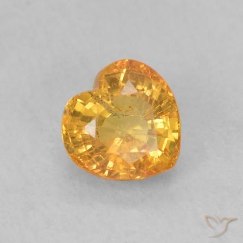 9,17 ctw natürlicher hellorange Saphir, Herz, VS