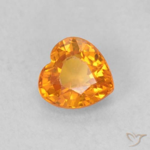 9,17 ctw natürlicher Mittelorange Saphir, Herz, VS