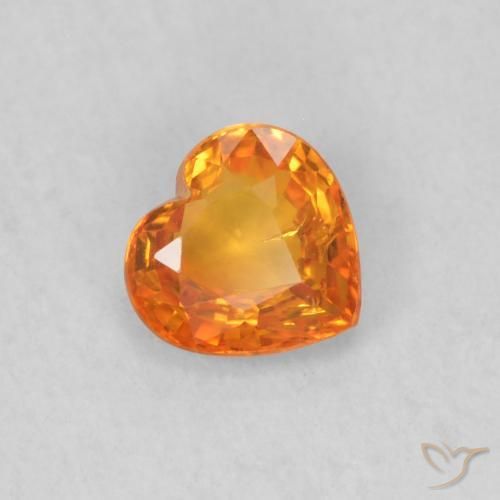 9,17 ctw natürlicher hellorange Saphir, Herz, VS