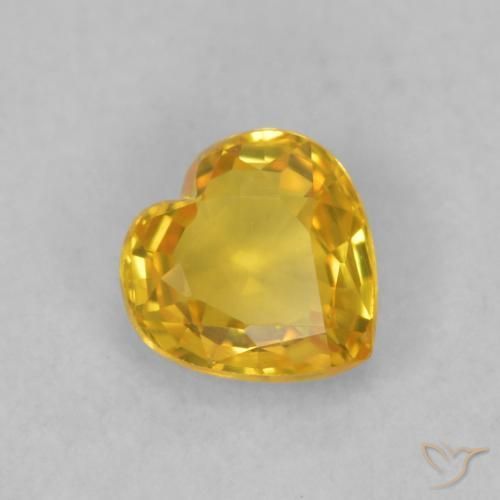 9,17 ctw natürlicher Golden Saphir, Herz, VVS-VS
