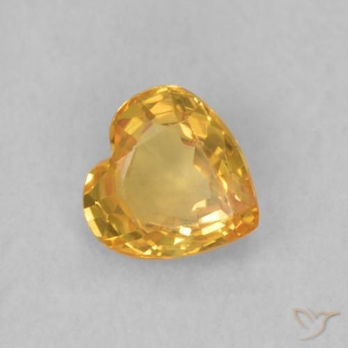 9,17 ctw natürlicher Orange-Gold Saphir, Herz, VVS-VS