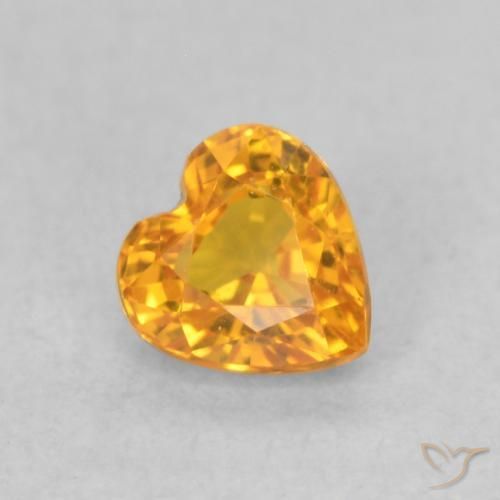 9,17 ctw natürlicher Aprikose Orange Saphir, Herz, VVS-VS