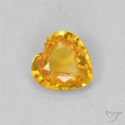 9,17 ctw natürlicher Helles Gold Saphir, Herz, VVS-VS