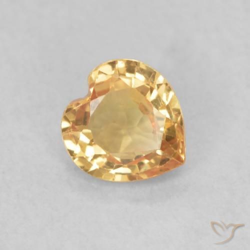 0.41ct Natürlicher Golden Saphir, Herz, VVS-VS
