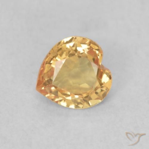 9,17 ctw natürlicher Golden Saphir, Herz, VVS-VS