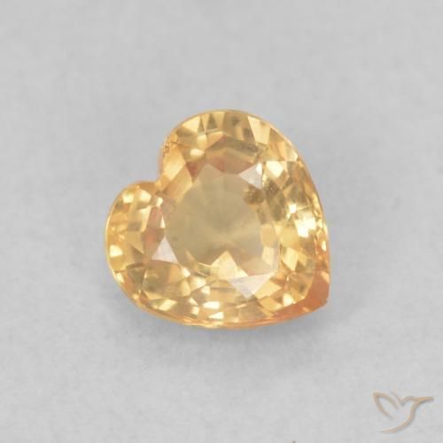 0.44ct Natürlicher Golden Saphir, Herz, VVS-VS