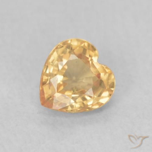 9,17 ctw natürlicher Golden Saphir, Herz, VVS-VS