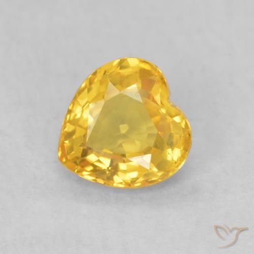 0.44ct Natürlicher Mittelgold Saphir, Herz, VVS-VS