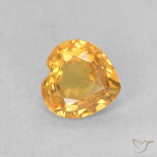 9,17 ctw natürlicher Orange-Gold Saphir, Herz, VVS-VS