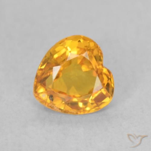 9,17 ctw natürlicher Dunkelorange-Gold Saphir, Herz, VVS-VS