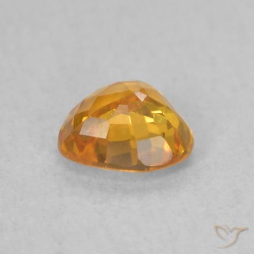 9,17 ctw natürlicher Dunkelorange-Gold Saphir, Herz, VVS-VS