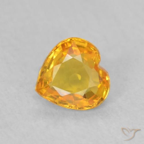 9,17 ctw natürlicher Orange-Gold Saphir, Herz, VVS-VS