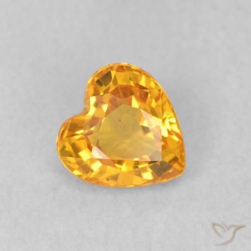 9,17 ctw natürlicher Orange-Gold Saphir, Herz, VS