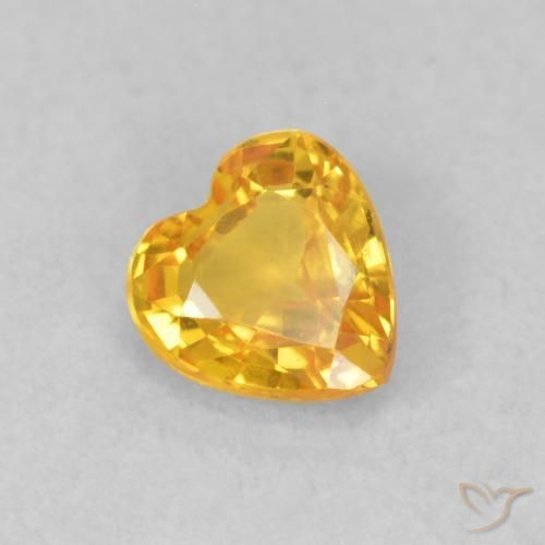 9,17 ctw natürlicher gold-orange Saphir, Herz, VS