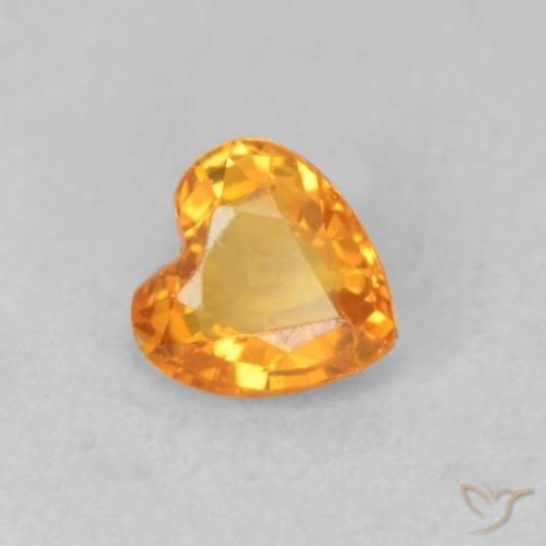 9,17 ctw natürlicher Aprikose Orange Saphir, Herz, VS