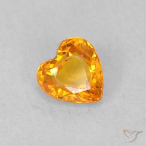 9,17 ctw natürlicher Aprikose Orange Saphir, Herz, VS
