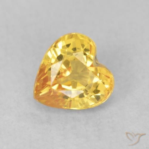 0.62ct Natürlicher Golden Saphir, Herz, VS