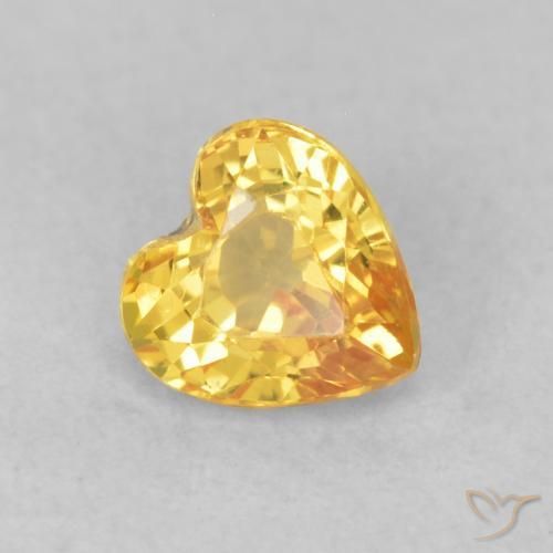 9,17 ctw natürlicher Golden Saphir, Herz, VS