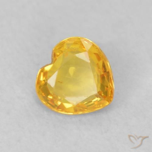 9,17 ctw natürlicher Gold-Orange Saphir, Herz, VS