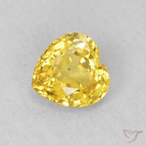 0.48ct Natürlicher Mittelgelb Saphir, Herz, VS
