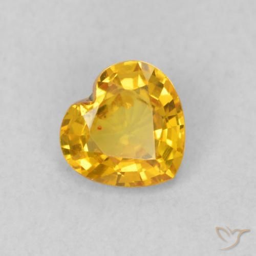 9,17 ctw natürlicher Golden Saphir, Herz, VS