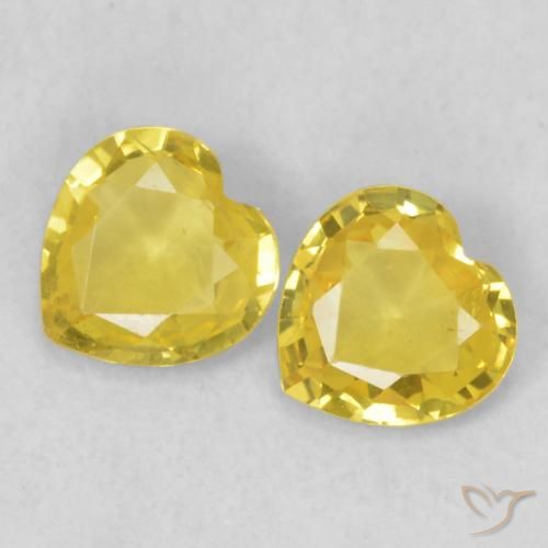 0.66 ct natürliche Helles Gold-Gelb Saphir-Edelsteine, Herz, VS