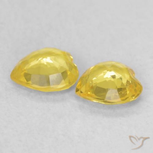 0.66 ct natürliche Helles Gold-Gelb Saphir-Edelsteine, Herz, VS