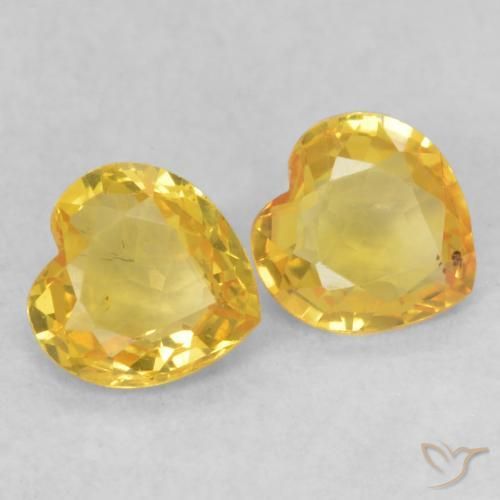0.84 ct natürliche Golden Saphir-Edelsteine, Herz, VS