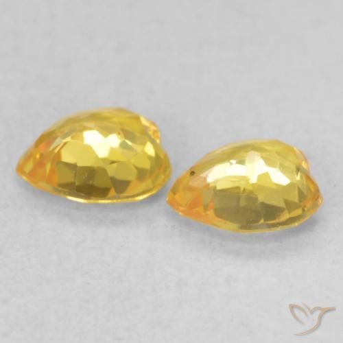 0.84 ct natürliche Golden Saphir-Edelsteine, Herz, VS