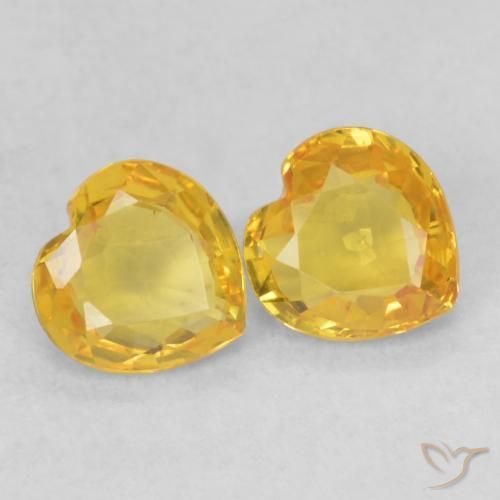 0.78ctw Natürlicher Golden Saphir, Herz, VS