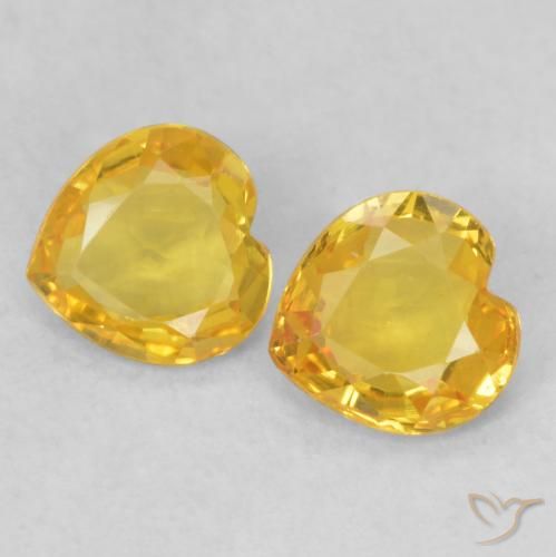 0.78 ct natürliche Golden Saphir-Edelsteine, Herz, VS