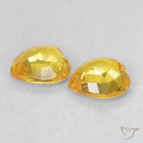 0.78 ct natürliche Golden Saphir-Edelsteine, Herz, VS