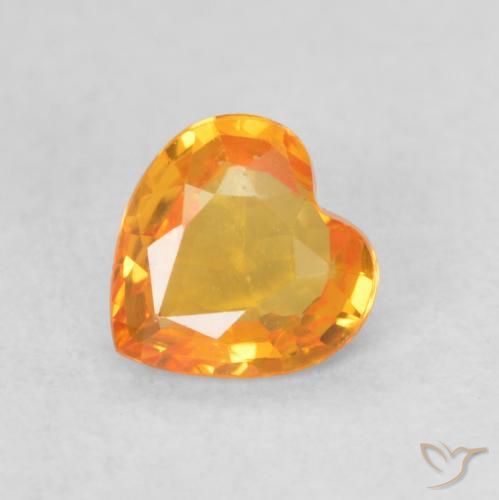 0.41ct Natürlicher Golden Saphir, Herz, VVS-VS