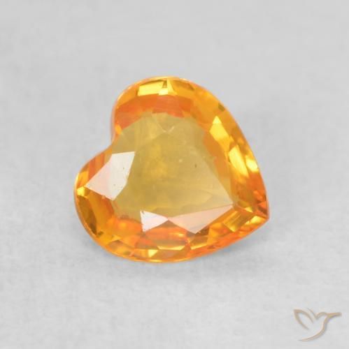 9,17 ctw natürlicher Golden Saphir, Herz, VVS-VS