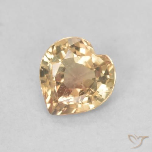 0.39ct Natürlicher Golden Saphir, Herz, VVS-VS