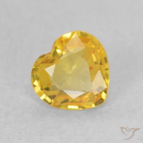 9,17 ctw natürlicher Gold-Orange Saphir, Herz, VVS-VS