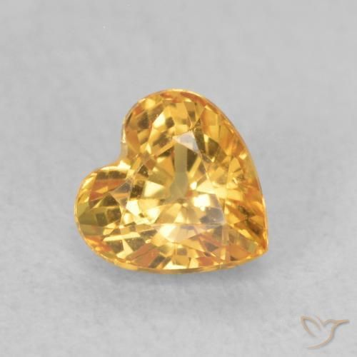 9,17 ctw natürlicher Orange-Gold Saphir, Herz, VVS-VS