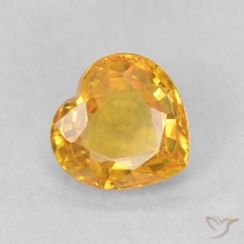 9,17 ctw natürlicher Mittelgold Saphir, Herz, VS