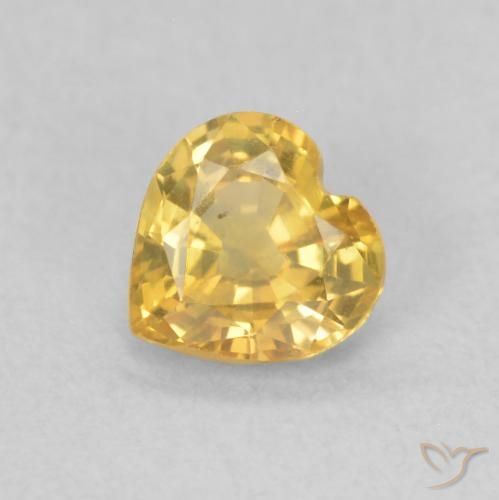 0.39ct Natürlicher Golden Saphir, Herz, VS