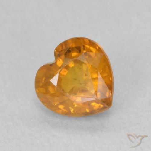 9,17 ctw natürlicher Tiefes Orange-Gold Saphir, Herz, VS