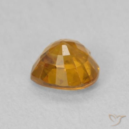 9,17 ctw natürlicher Tiefes Orange-Gold Saphir, Herz, VS